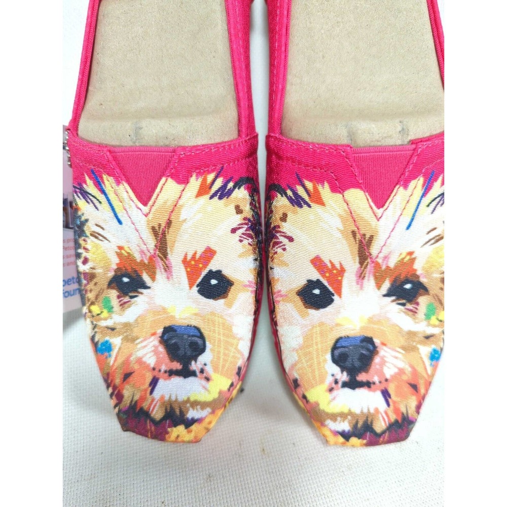 Bobs By Skechers Women's 8.5 Plush Dog Big Smooch Ballet Flat Shoes Fuchsia Pink